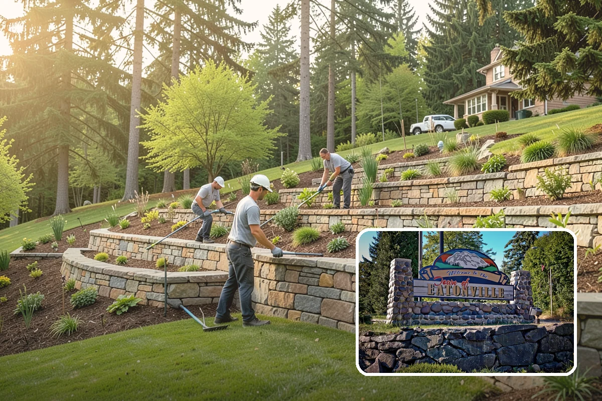 Basalt Rock Installation in Eatonville, Pierce County, WA - Authentic, locally sourced Northwest stone