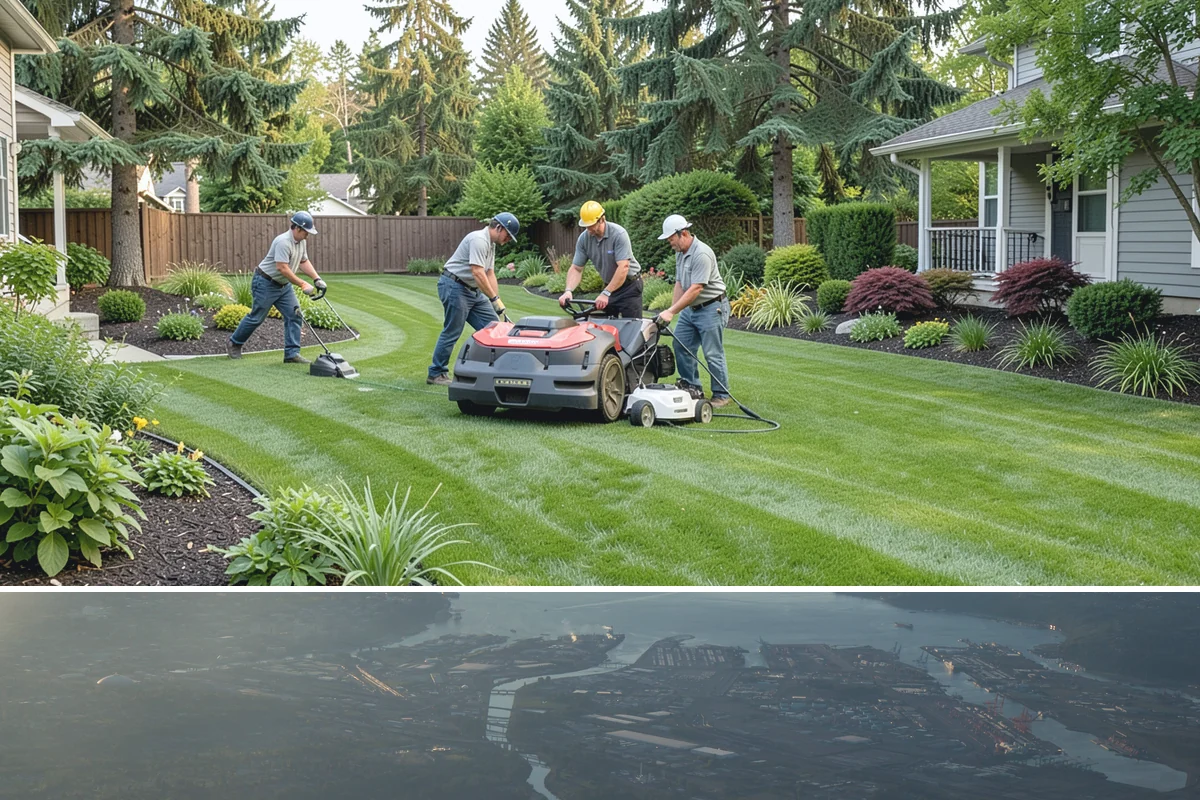Basalt Rock Installation in Fife, Pierce County, WA - Basalt can be set any time of year, though summer's firmer ground makes placing heavy boulders and columns safer and easier.