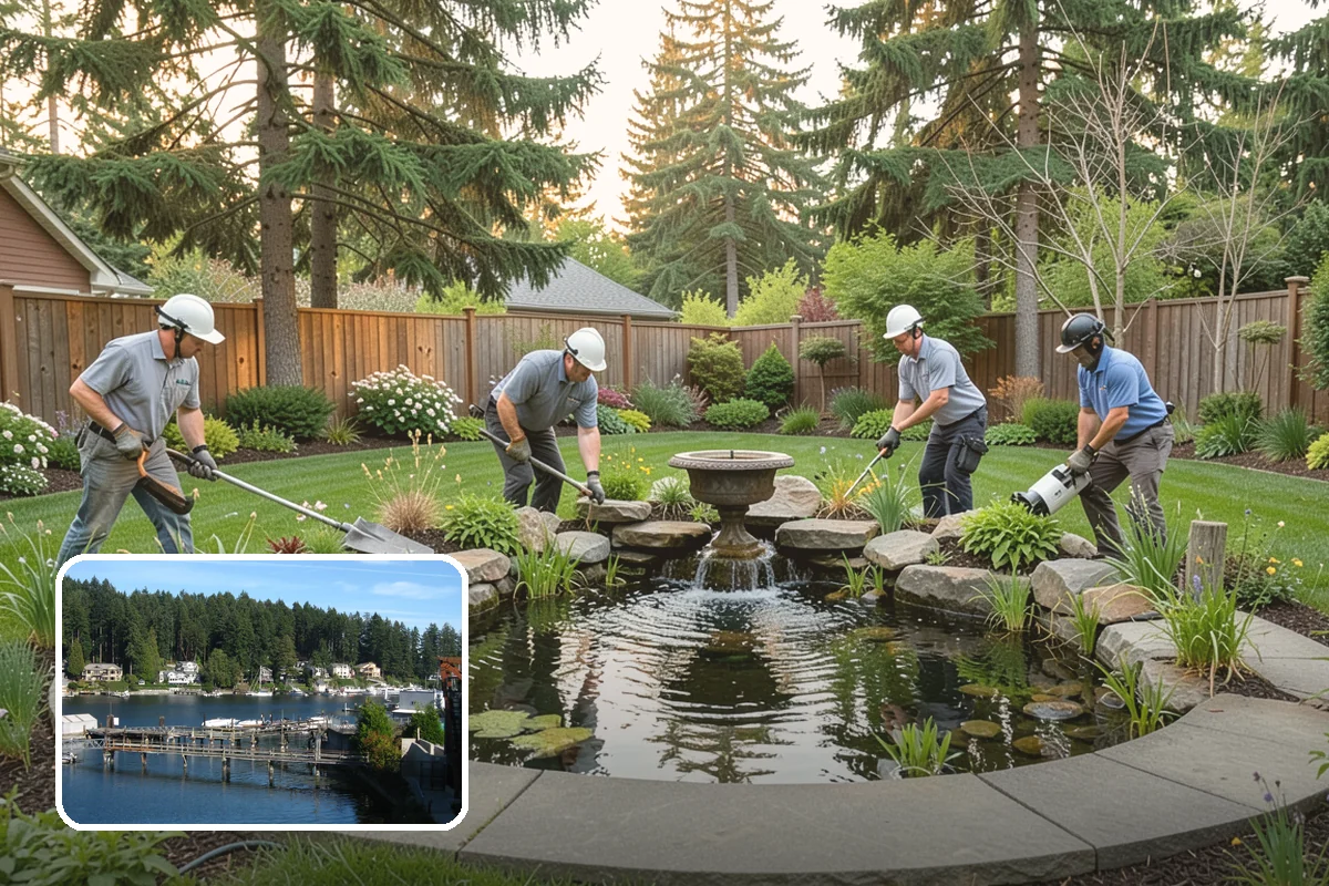 Basalt Rock Installation in Gig Harbor, Pierce County, WA - Authentic, locally sourced Northwest stone