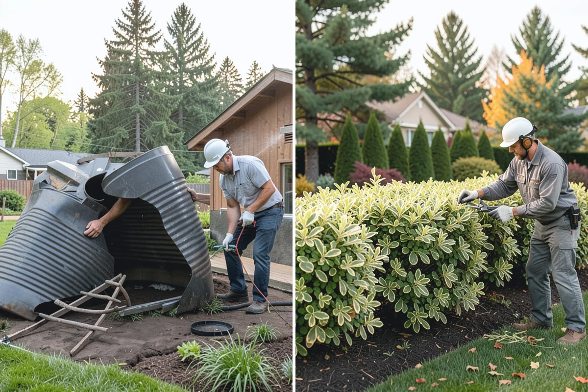 Basalt Rock Installation in Hamilton, Skagit County, WA - Grade the area and confirm bearing for boulders or columns