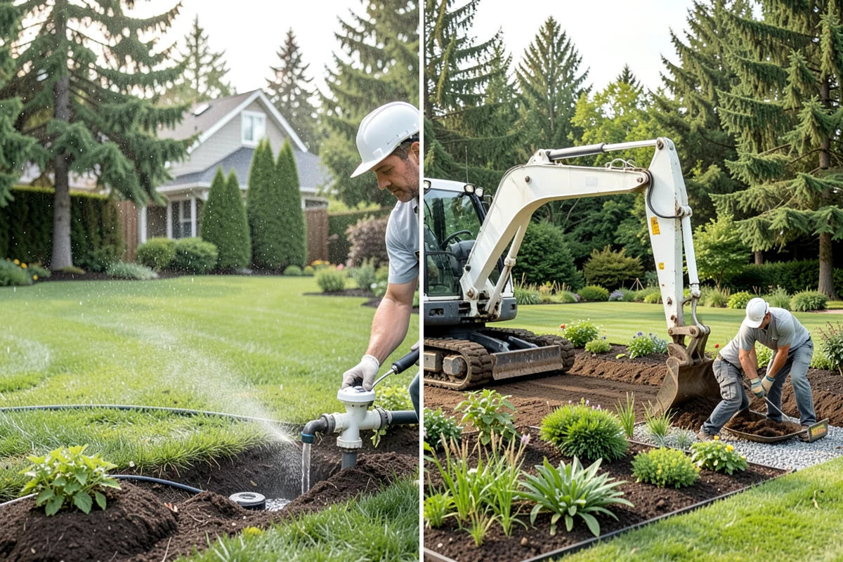 Basalt Rock Installation in Kenmore, King County, WA - Grade the area and confirm bearing for boulders or columns