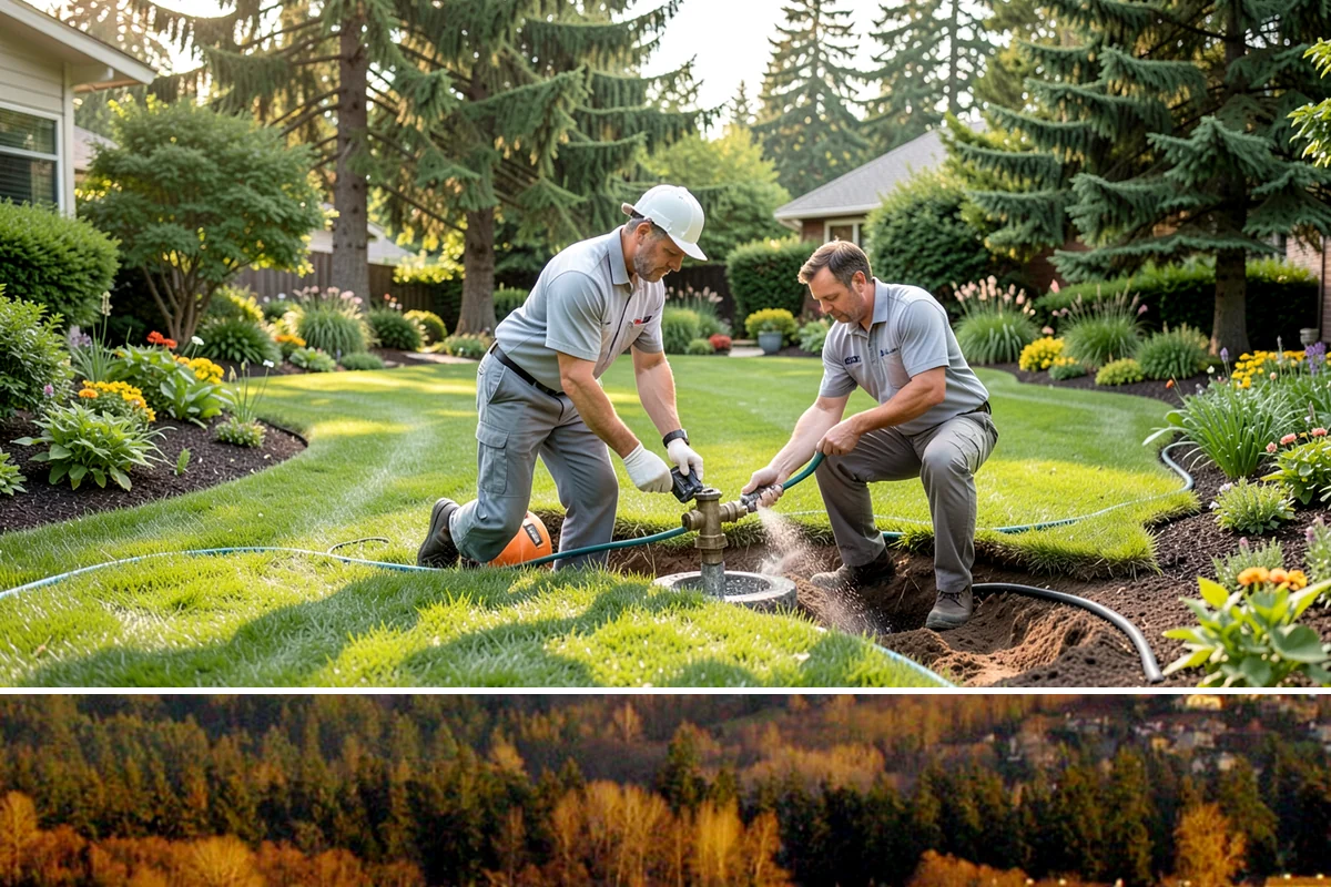Basalt Rock Installation in Kenmore, King County, WA - Basalt can be set any time of year, though summer's firmer ground makes placing heavy boulders and columns safer and easier.