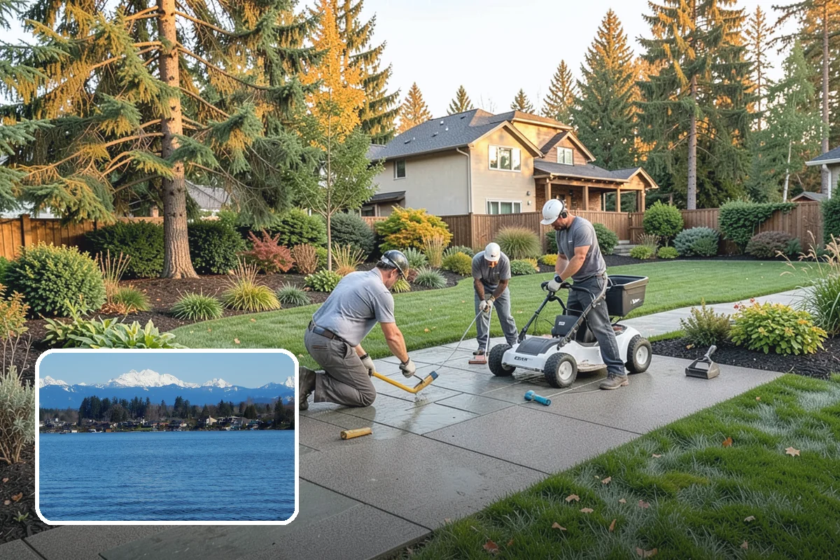 Basalt Rock Installation in Lake Stevens, Snohomish County, WA - Authentic, locally sourced Northwest stone