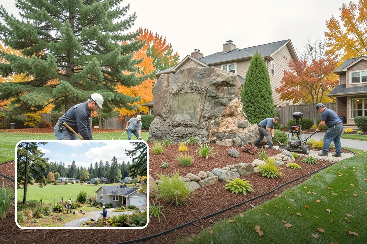 Basalt Rock Installation in Lyman, Skagit County, WA - Authentic, locally sourced Northwest stone