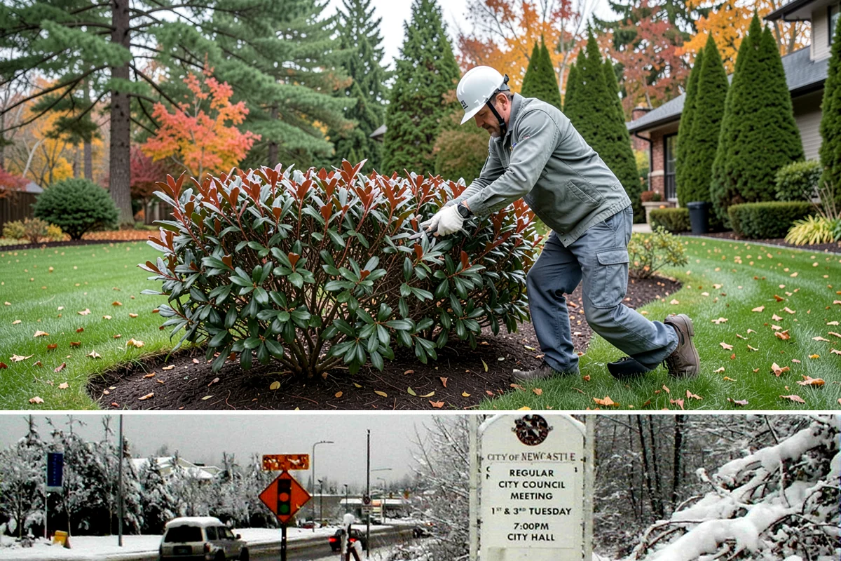 Basalt Rock Installation in Newcastle, King County, WA - Basalt can be set any time of year, though summer's firmer ground makes placing heavy boulders and columns safer and easier.