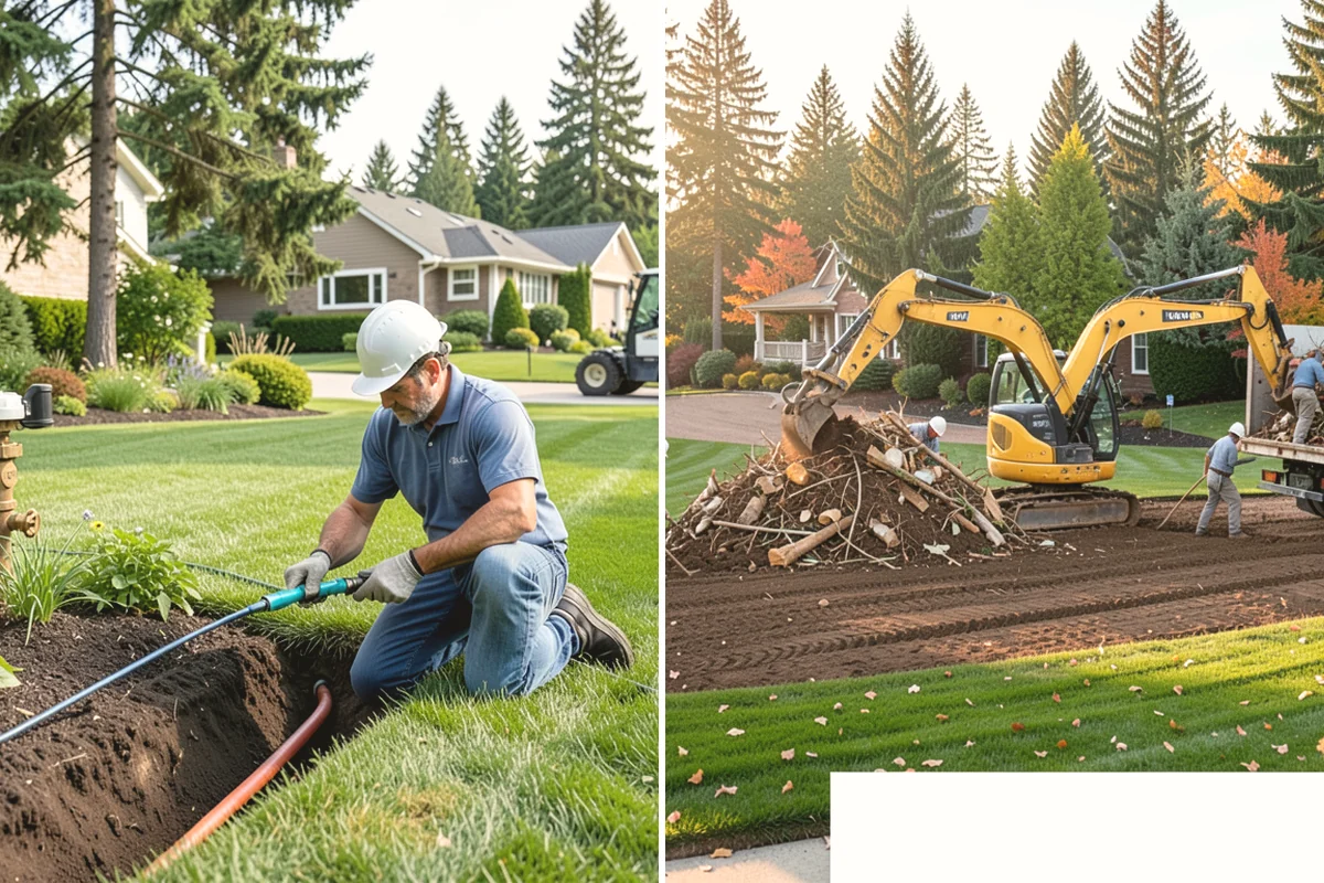Basalt Rock Installation in Oak Harbor, Island County, WA - Grade the area and confirm bearing for boulders or columns