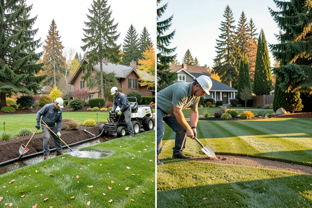 Basalt Rock Installation in Puyallup, Pierce County, WA - Grade the area and confirm bearing for boulders or columns