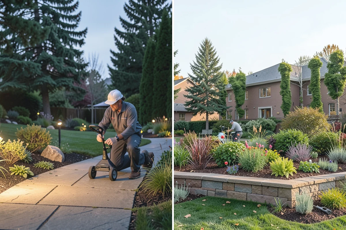 Basalt Rock Installation in Redmond, King County, WA - Grade the area and confirm bearing for boulders or columns