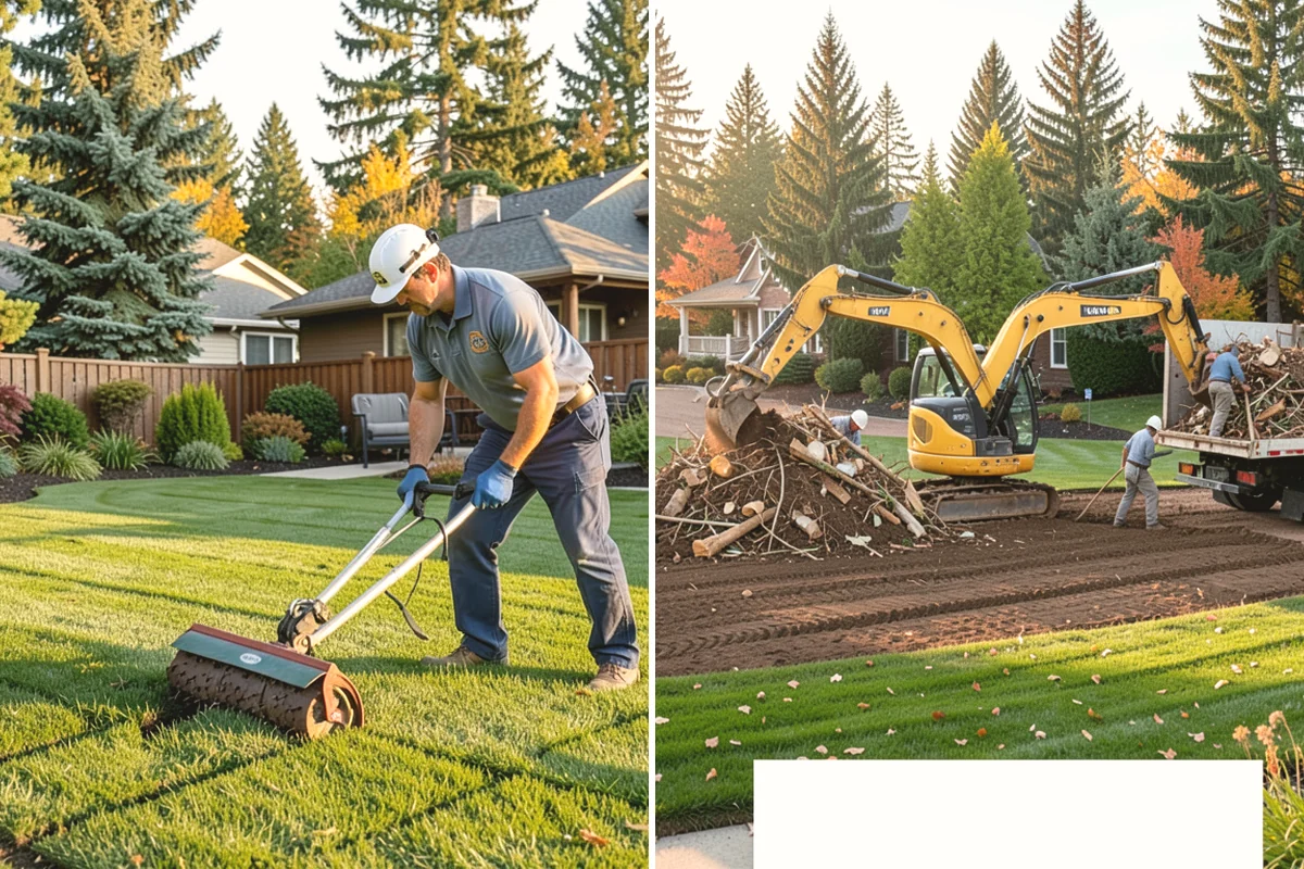 Basalt Rock Installation in Ruston, Pierce County, WA - Grade the area and confirm bearing for boulders or columns