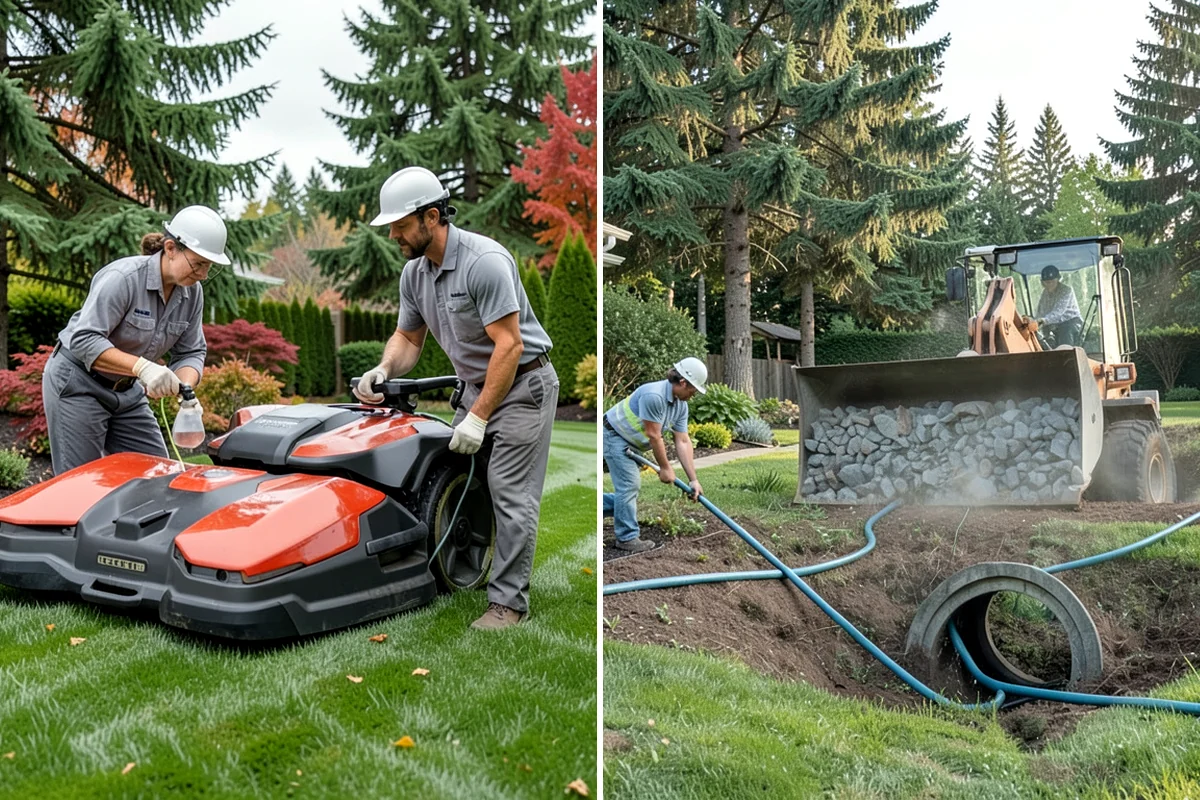 Basalt Rock Installation in SeaTac, King County, WA - Grade the area and confirm bearing for boulders or columns