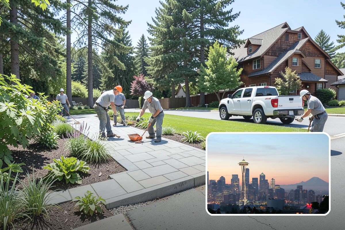 Basalt Rock Installation in Seattle, King County, WA - Authentic, locally sourced Northwest stone