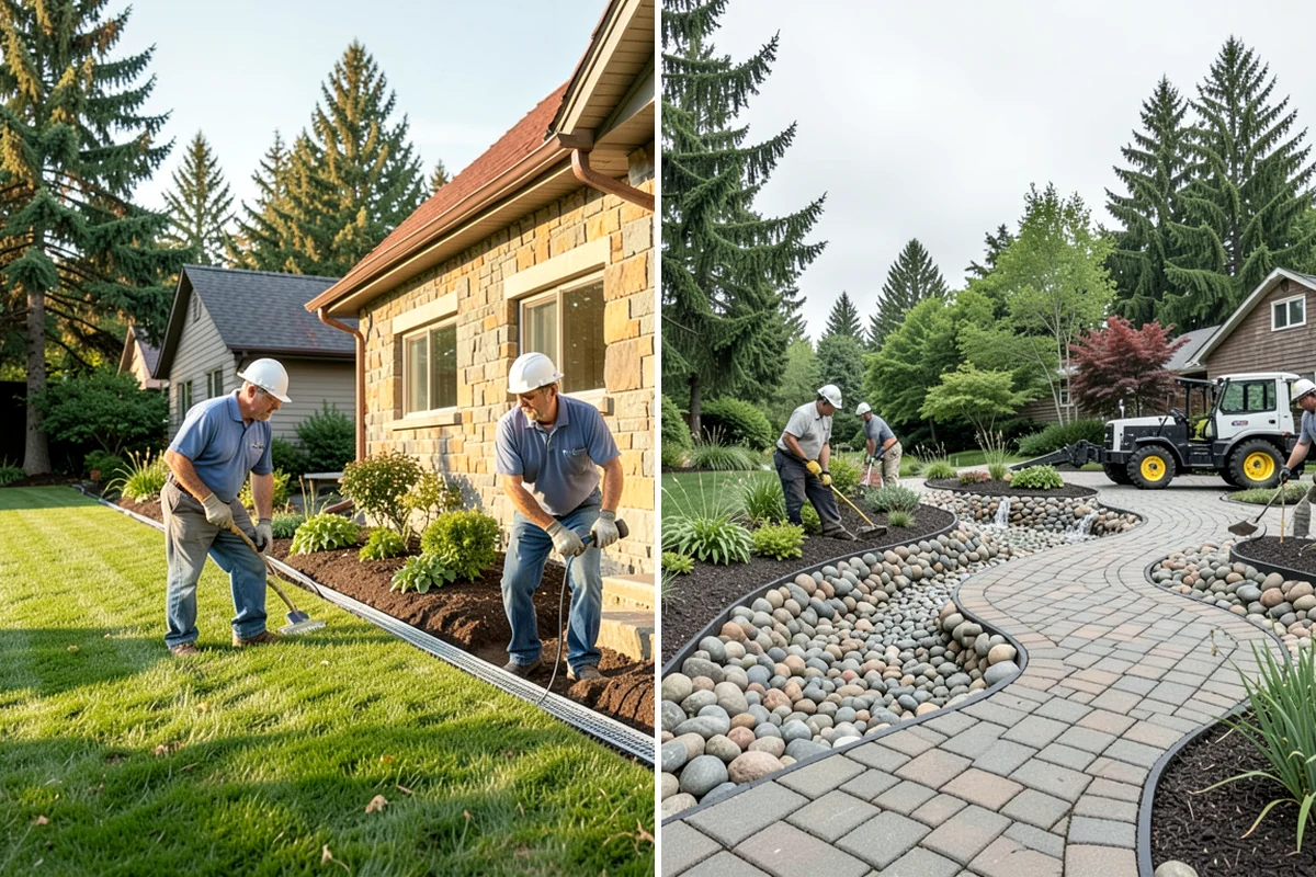 Basalt Rock Installation in Sedro-Woolley, Skagit County, WA - Grade the area and confirm bearing for boulders or columns