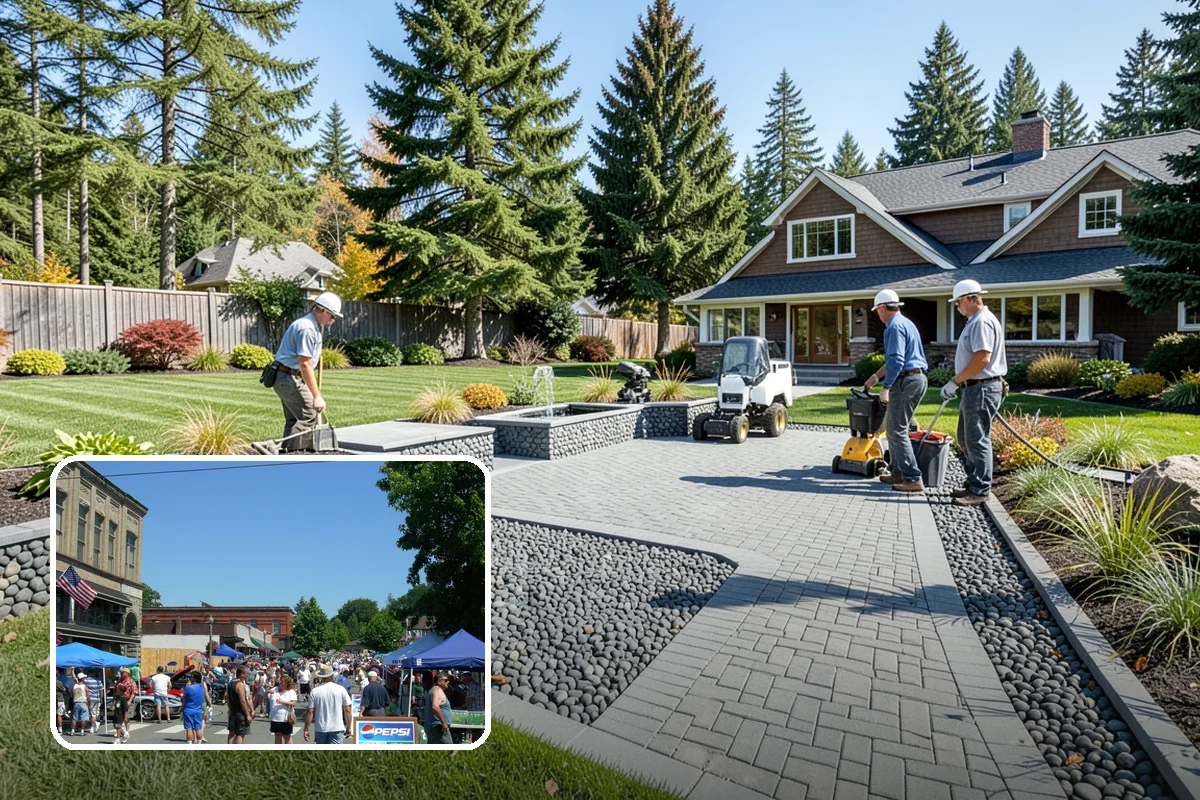 Basalt Rock Installation in Snohomish, Snohomish County, WA - Authentic, locally sourced Northwest stone