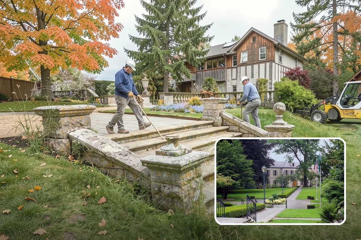 Basalt Rock Installation in Woodinville, King County, WA - Authentic, locally sourced Northwest stone
