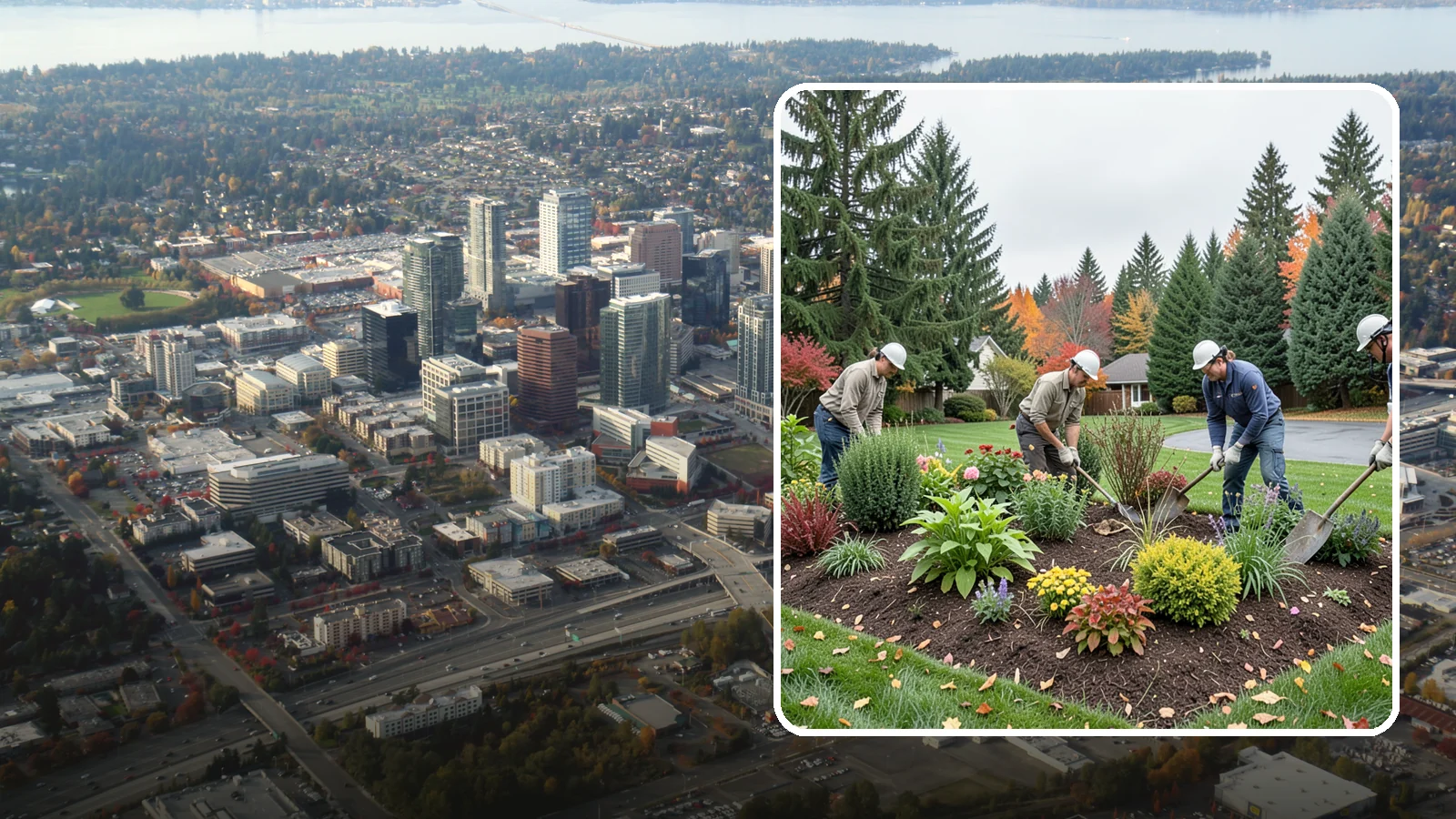 Bed Cleanup in Bellevue, King County, WA - We clear leaves, weeds, spent growth, and winter debris to restore order to your Pacific Northwest planting beds.