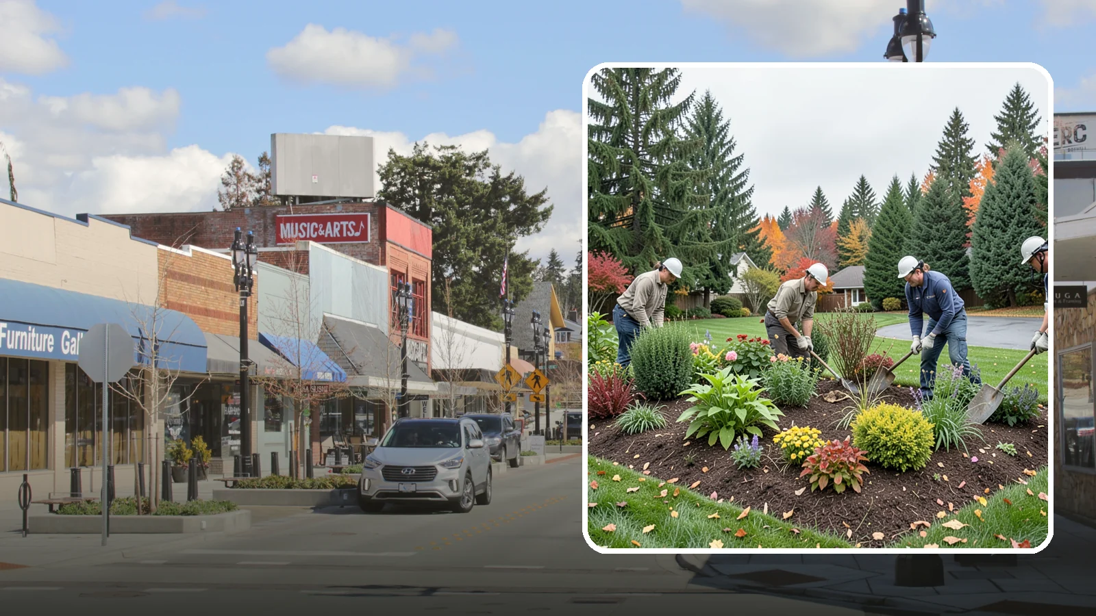 Bed Cleanup in Bothell, King County, WA - We clear leaves, weeds, spent growth, and winter debris to restore order to your Pacific Northwest planting beds.