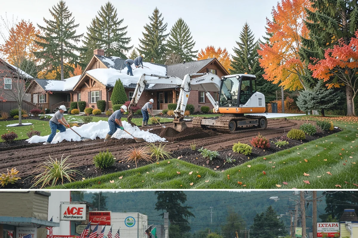 Bed Cleanup in Carnation, King County, WA - Most valuable in late fall after leaf drop and again in early spring before Puget Sound weeds take hold.