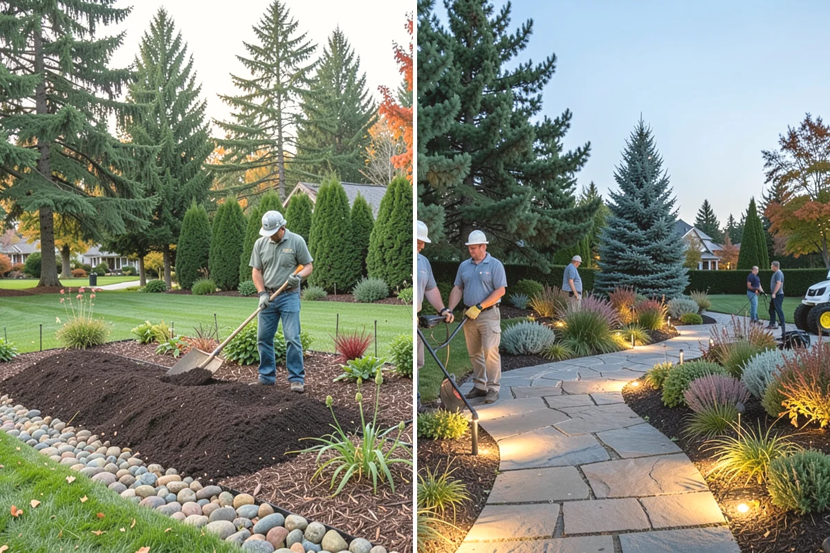 Bed Cleanup in Covington, King County, WA - Walk the beds and identify plants to keep versus remove