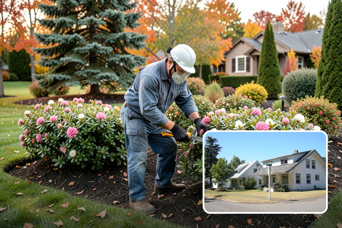 Bed Cleanup in DuPont, Pierce County, WA - Removes leaf litter and debris that smother plants and invite rot