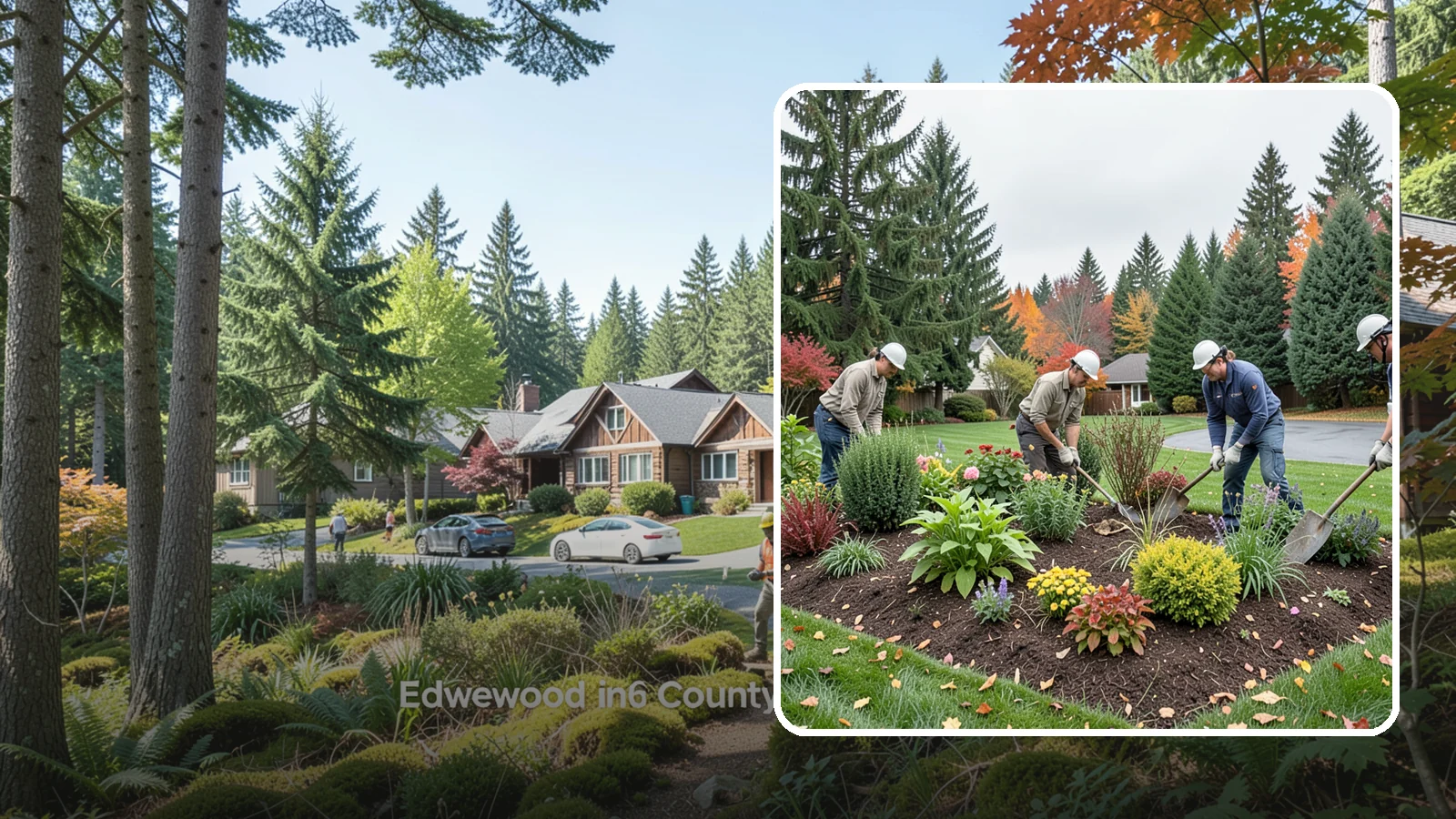 Bed Cleanup in Edgewood, Pierce County, WA - We clear leaves, weeds, spent growth, and winter debris to restore order to your Pacific Northwest planting beds.
