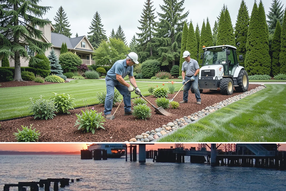 Bed Cleanup in Edmonds, Snohomish County, WA - Most valuable in late fall after leaf drop and again in early spring before Puget Sound weeds take hold.