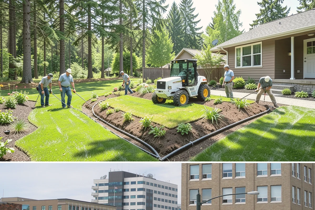 Bed Cleanup in Everett, Snohomish County, WA - Most valuable in late fall after leaf drop and again in early spring before Puget Sound weeds take hold.