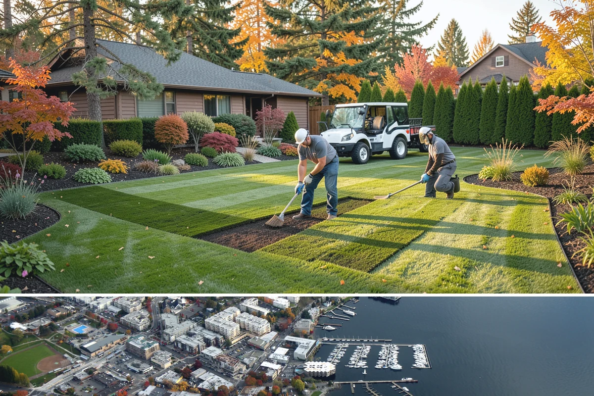 Bed Cleanup in Kirkland, King County, WA - Most valuable in late fall after leaf drop and again in early spring before Puget Sound weeds take hold.