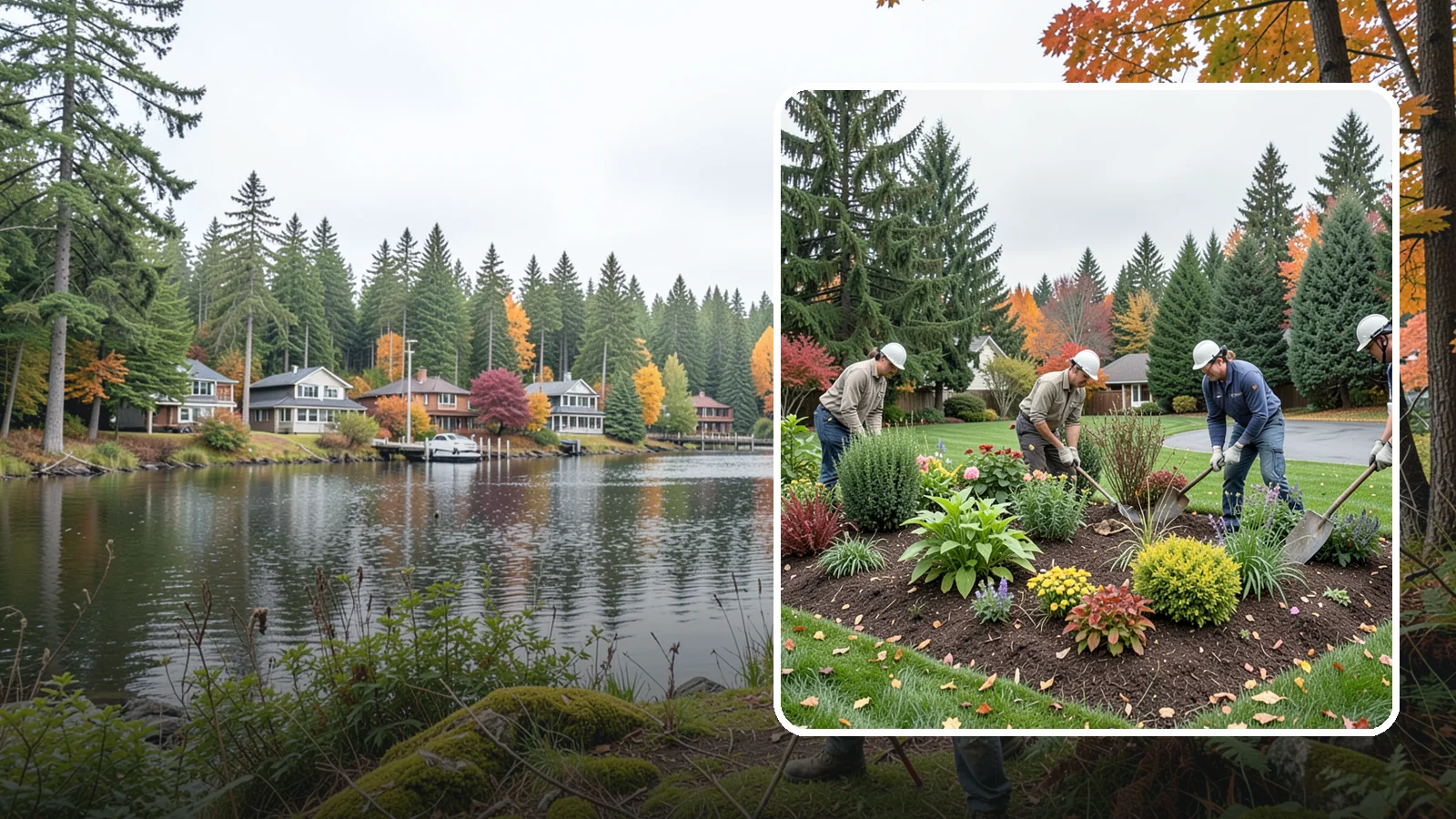 Bed Cleanup in La Conner, Skagit County, WA - We clear leaves, weeds, spent growth, and winter debris to restore order to your Pacific Northwest planting beds.