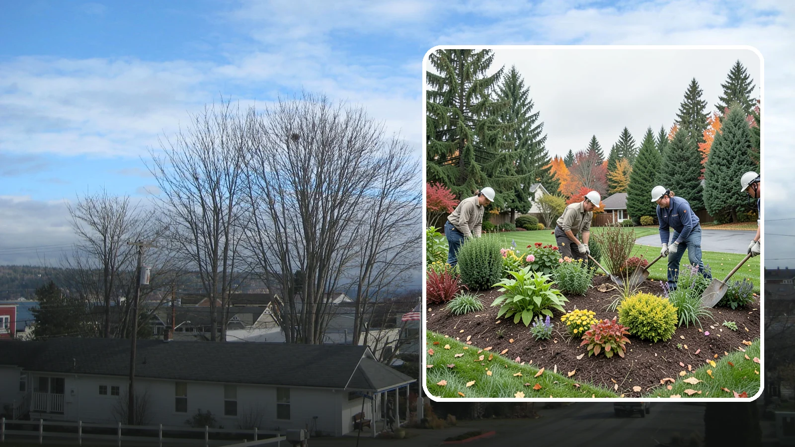 Bed Cleanup in Langley, Island County, WA - We clear leaves, weeds, spent growth, and winter debris to restore order to your Pacific Northwest planting beds.