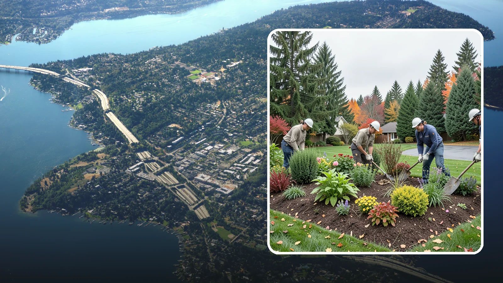 Bed Cleanup in Mercer Island, King County, WA - We clear leaves, weeds, spent growth, and winter debris to restore order to your Pacific Northwest planting beds.