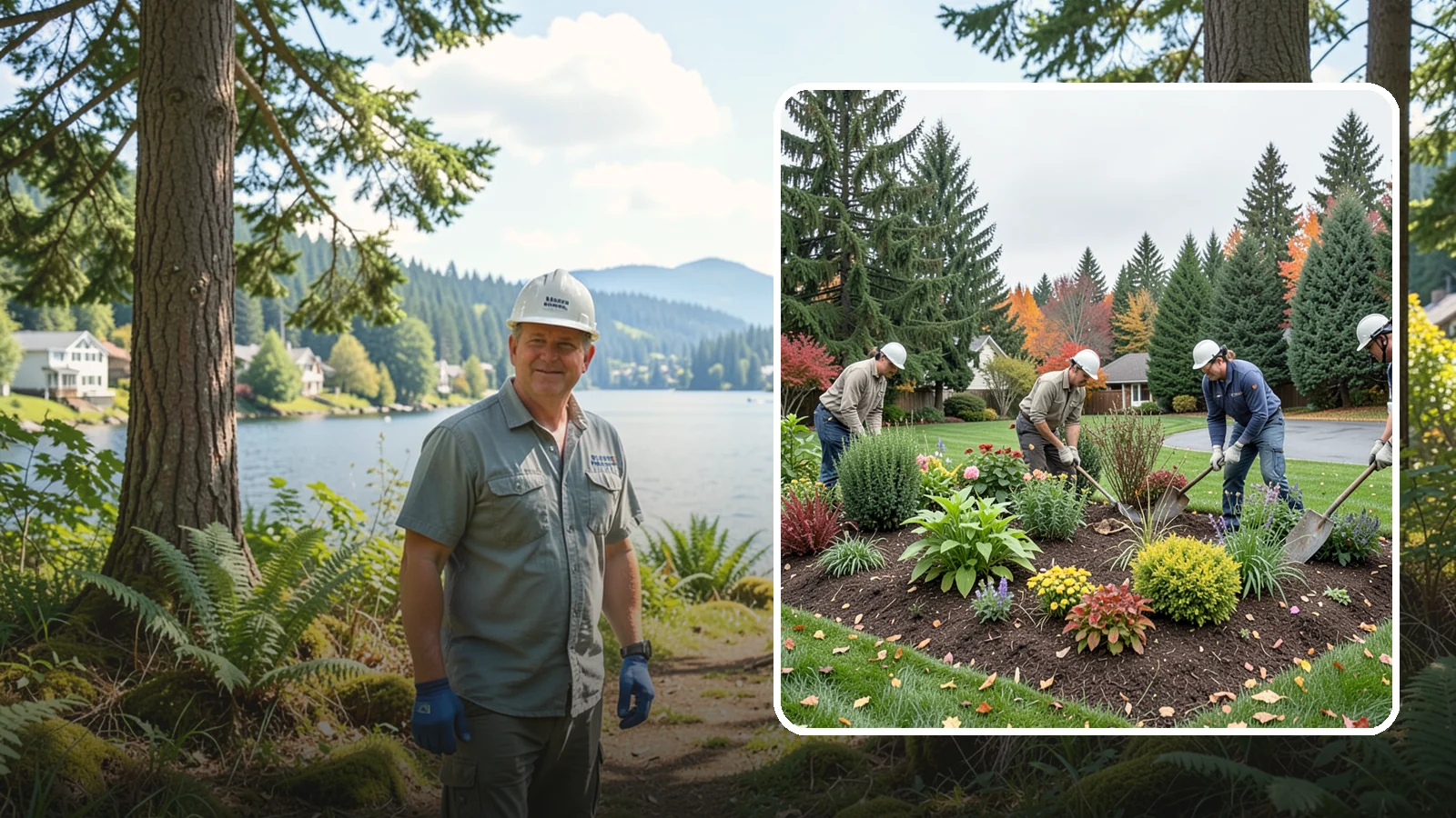 Bed Cleanup in Milton, King County, WA - We clear leaves, weeds, spent growth, and winter debris to restore order to your Pacific Northwest planting beds.