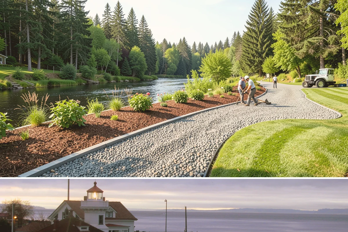 Bed Cleanup in Mukilteo, Snohomish County, WA - Most valuable in late fall after leaf drop and again in early spring before Puget Sound weeds take hold.