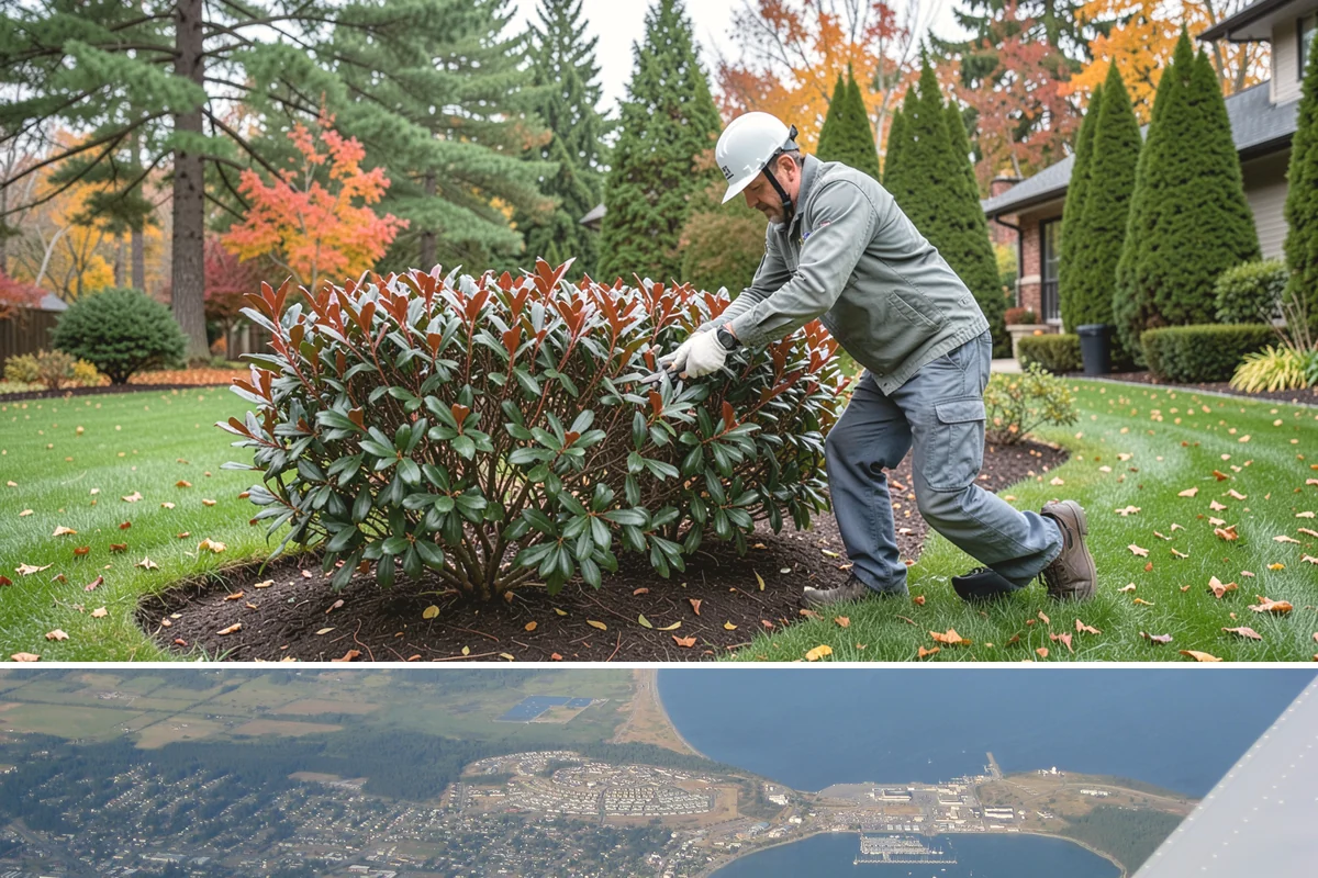 Bed Cleanup in Oak Harbor, Island County, WA - Most valuable in late fall after leaf drop and again in early spring before Puget Sound weeds take hold.