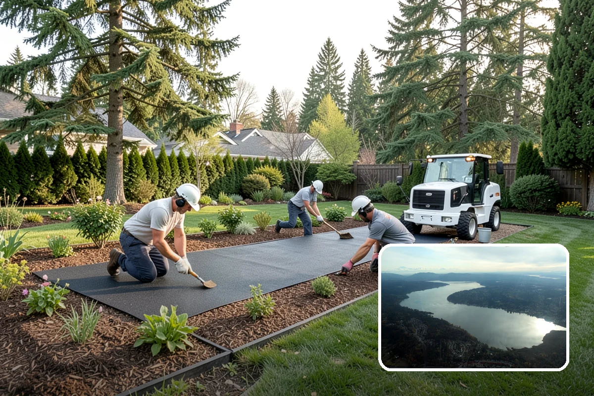 Bed Cleanup in Sammamish, King County, WA - Removes leaf litter and debris that smother plants and invite rot