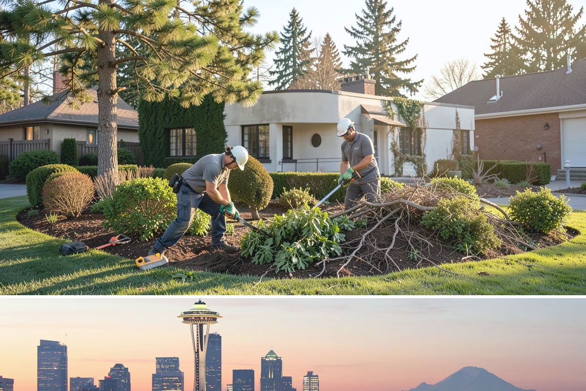 Bed Cleanup in Seattle, King County, WA - Most valuable in late fall after leaf drop and again in early spring before Puget Sound weeds take hold.