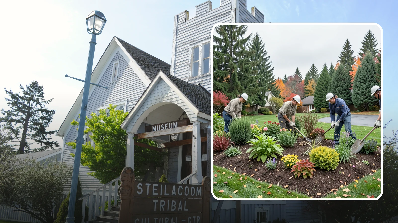 Bed Cleanup in Steilacoom, Pierce County, WA - We clear leaves, weeds, spent growth, and winter debris to restore order to your Pacific Northwest planting beds.