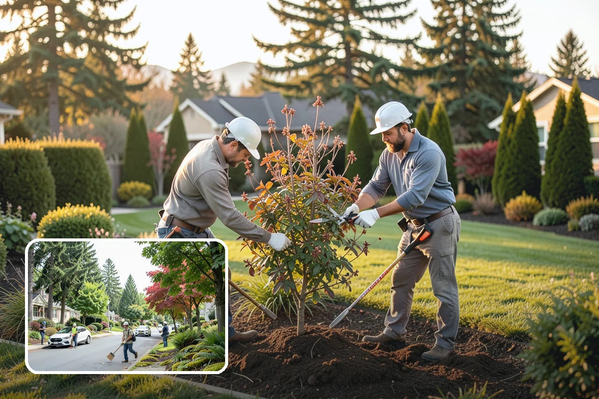 Bed Cultivation in Beaux Arts Village, King County, WA - Relieves soil compaction caused by clay and heavy rain