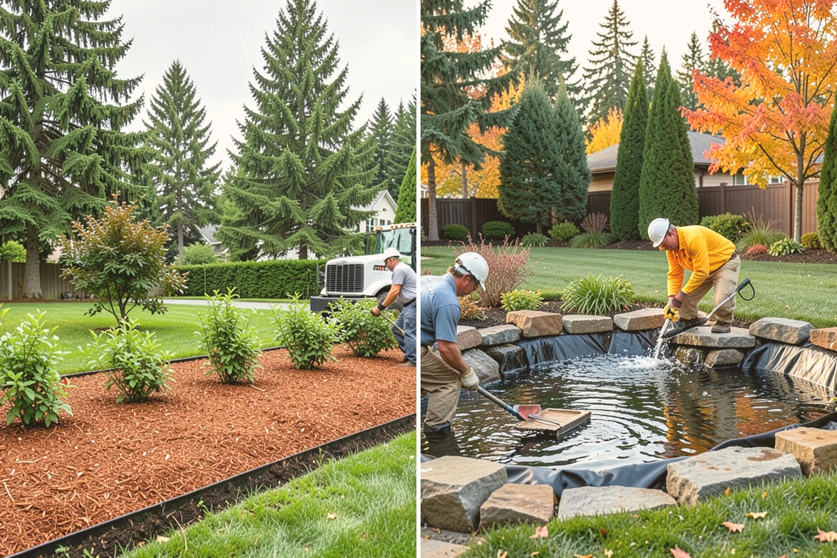 Bed Expansion in Bellevue, King County, WA - Lay out the new bed shape with you and mark the perimeter