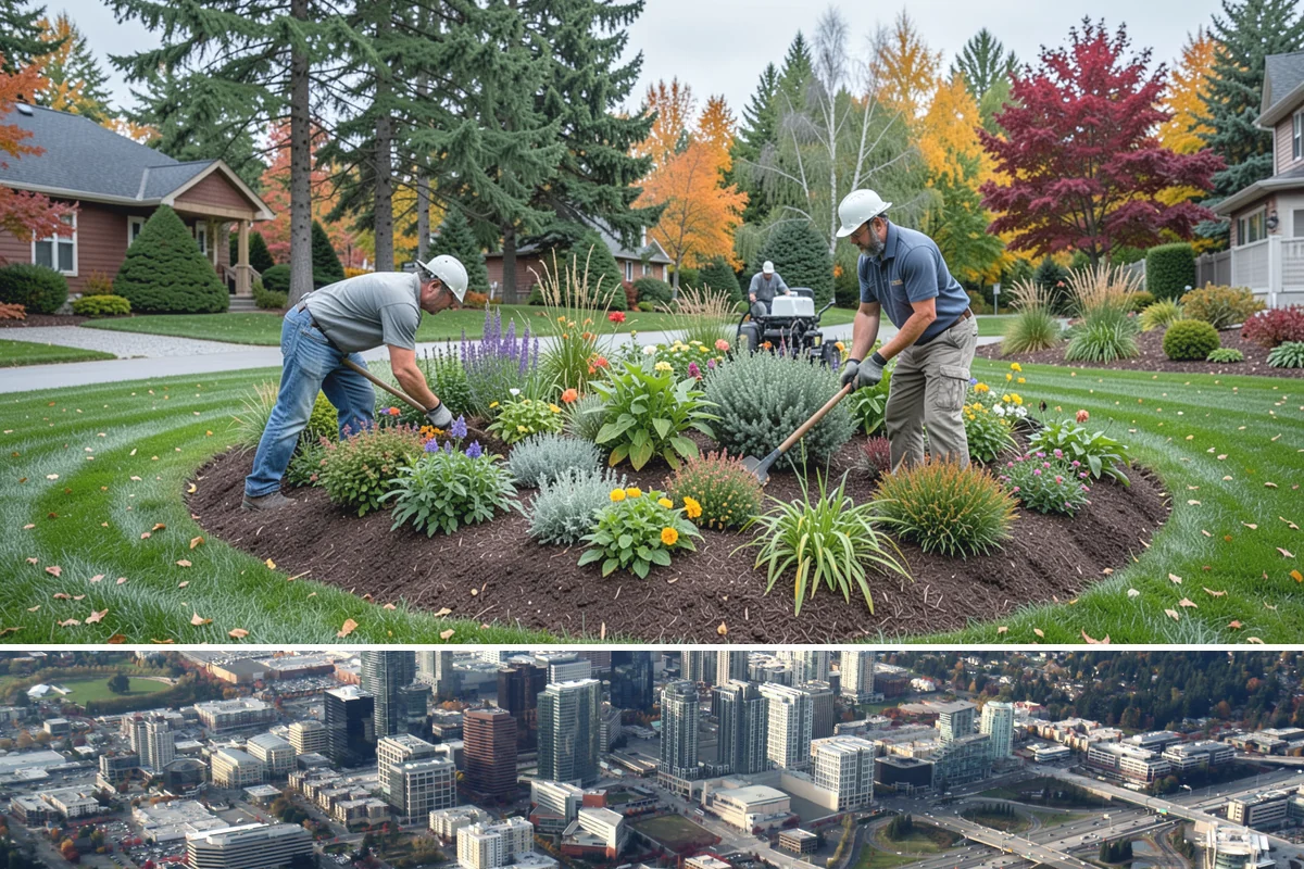 Bed Expansion in Bellevue, King County, WA - Best done in the cool, moist windows of spring or early autumn so freshly opened soil settles before Puget Sound's summer dry...