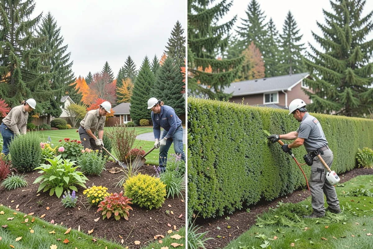 Bed Expansion in Burien, King County, WA - Lay out the new bed shape with you and mark the perimeter