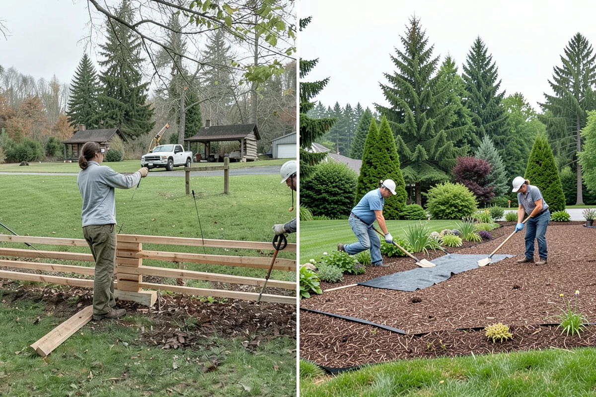 Bed Expansion in Fircrest, Pierce County, WA - Lay out the new bed shape with you and mark the perimeter