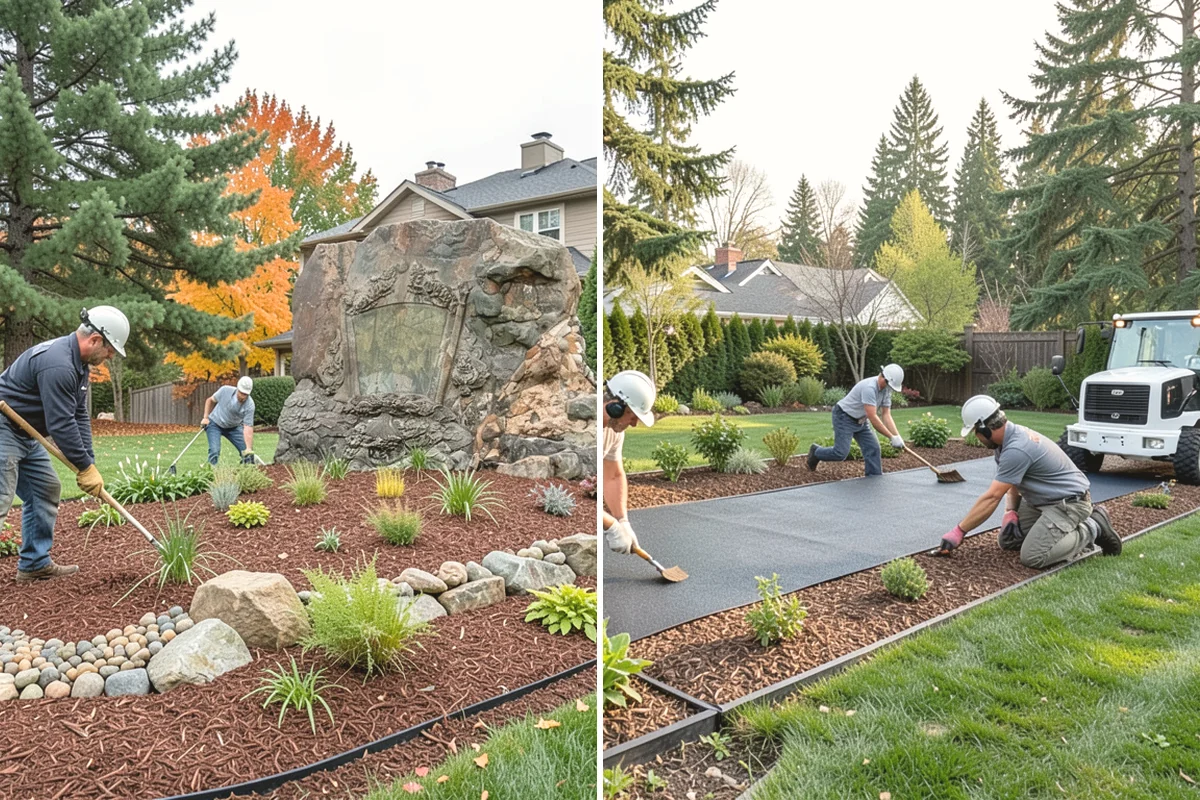 Bed Expansion in Mercer Island, King County, WA - Lay out the new bed shape with you and mark the perimeter