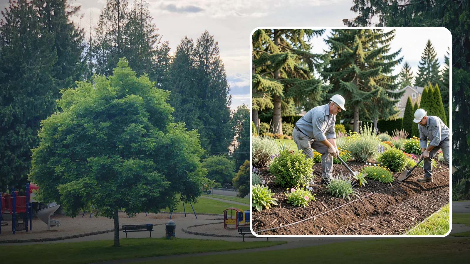 Bed Mulching in Bonney Lake, Pierce County, WA - We apply fresh, properly graded mulch to protect, insulate, and beautify your Pacific Northwest garden beds.