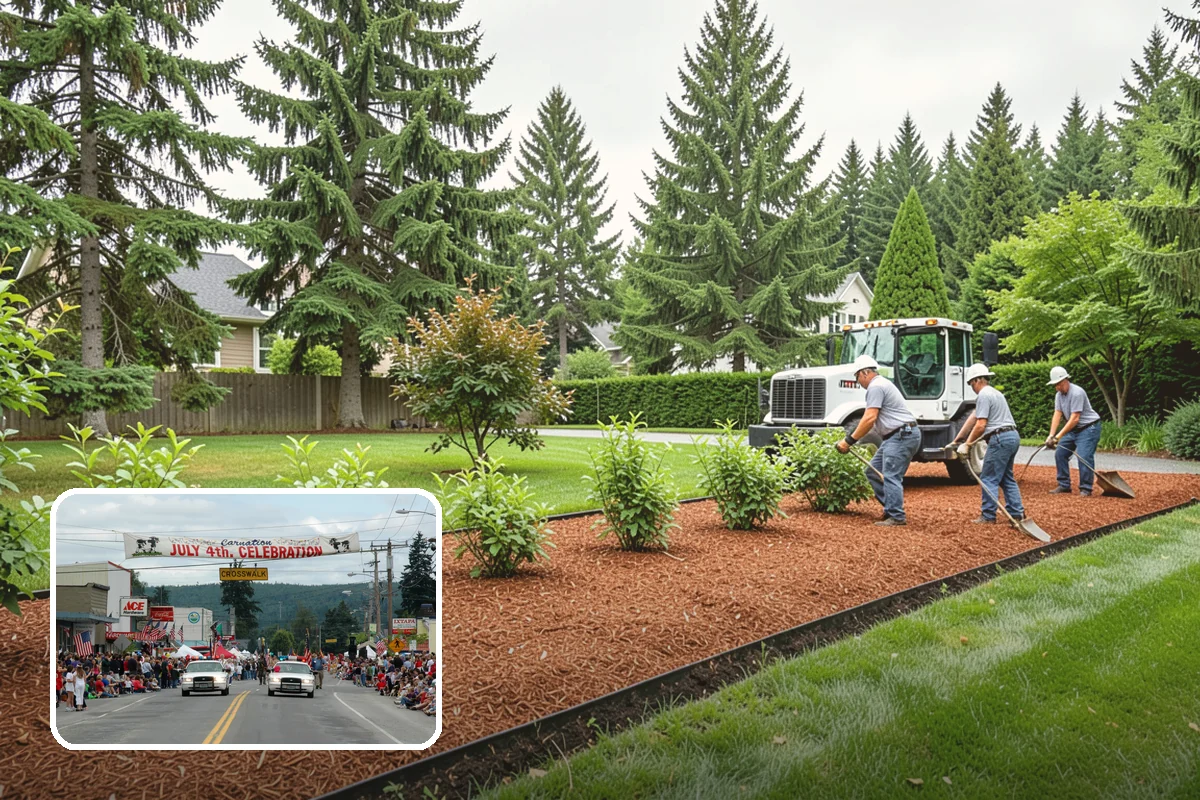 Bed Mulching in Carnation, King County, WA - Suppresses PNW weeds and reduces hand-pulling