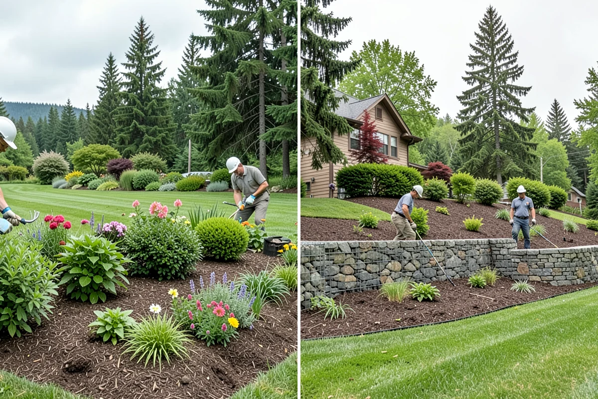 Bed Mulching in Clyde Hill, King County, WA - Confirm mulch type and calculate coverage depth