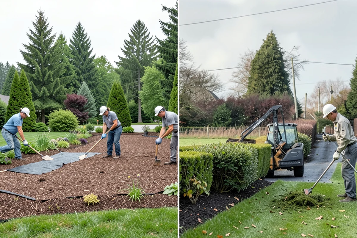 Bed Mulching in Federal Way, King County, WA - Confirm mulch type and calculate coverage depth
