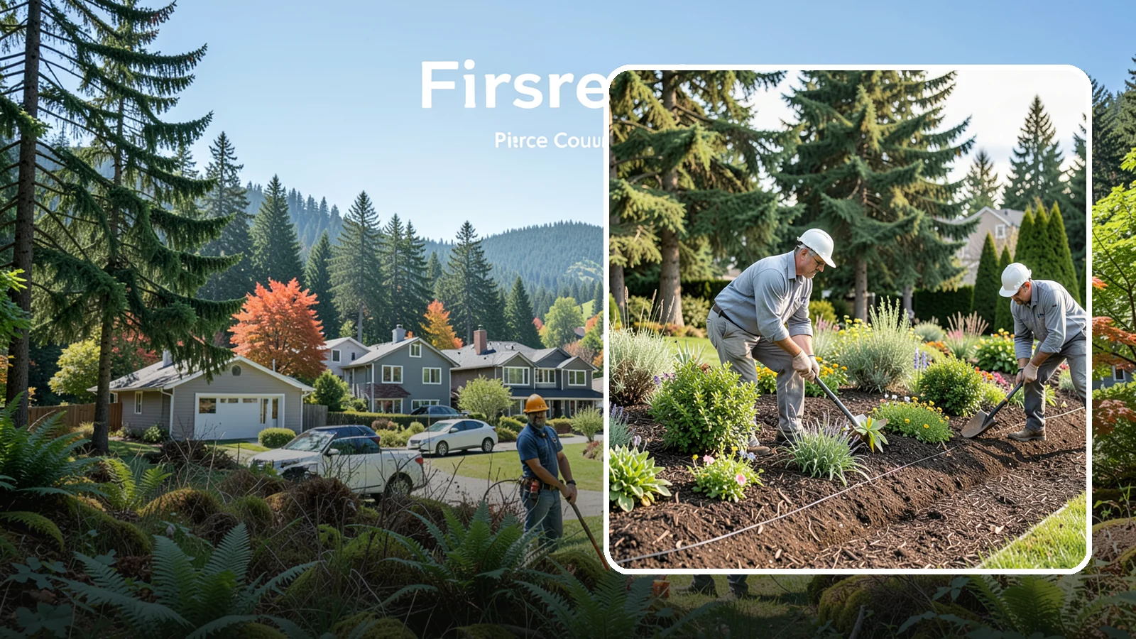 Bed Mulching in Fircrest, Pierce County, WA - We apply fresh, properly graded mulch to protect, insulate, and beautify your Pacific Northwest garden beds.