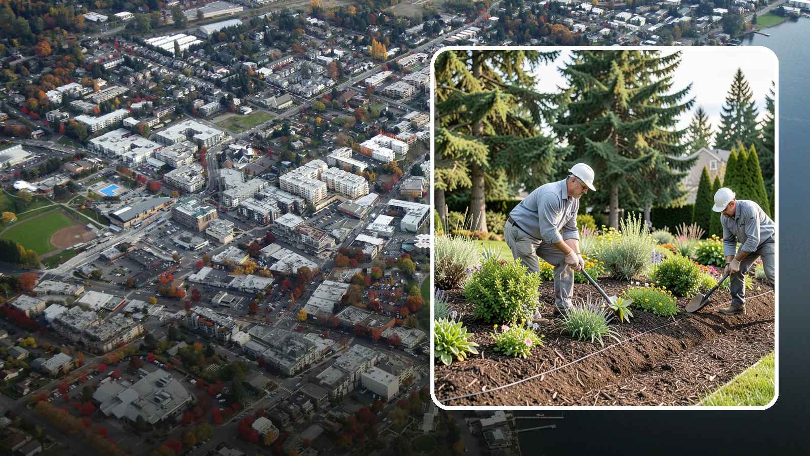 Bed Mulching in Kirkland, King County, WA - We apply fresh, properly graded mulch to protect, insulate, and beautify your Pacific Northwest garden beds.