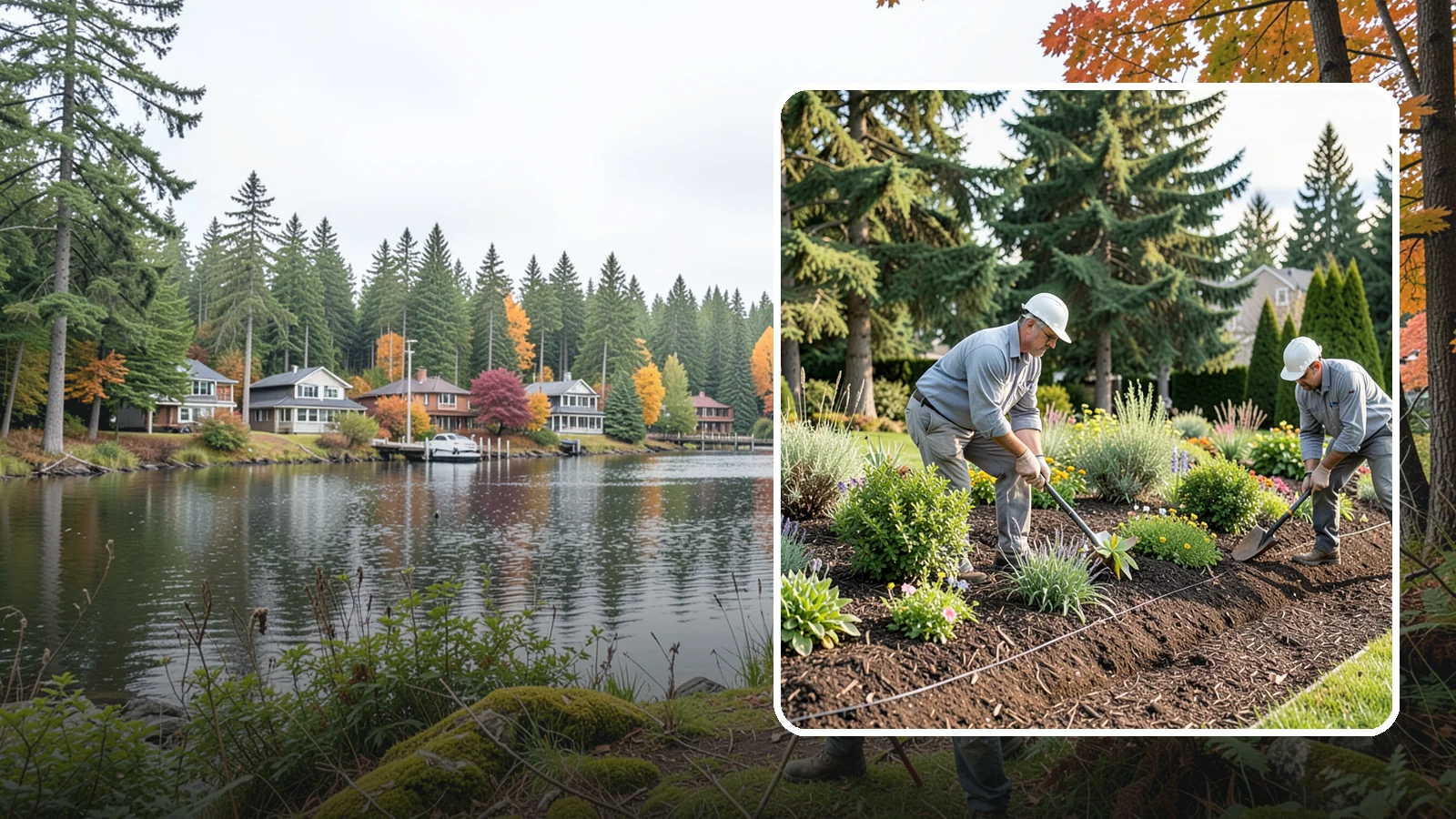 Bed Mulching in La Conner, Skagit County, WA - We apply fresh, properly graded mulch to protect, insulate, and beautify your Pacific Northwest garden beds.