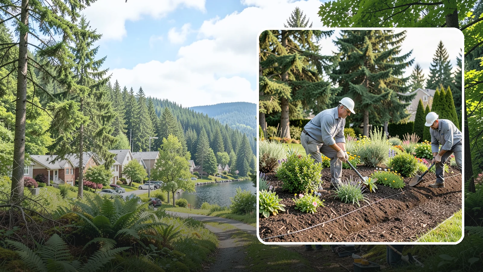 Bed Mulching in Lake Forest Park, King County, WA - We apply fresh, properly graded mulch to protect, insulate, and beautify your Pacific Northwest garden beds.